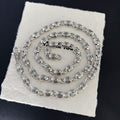 inlaid green diamond arabesque domineering necklace