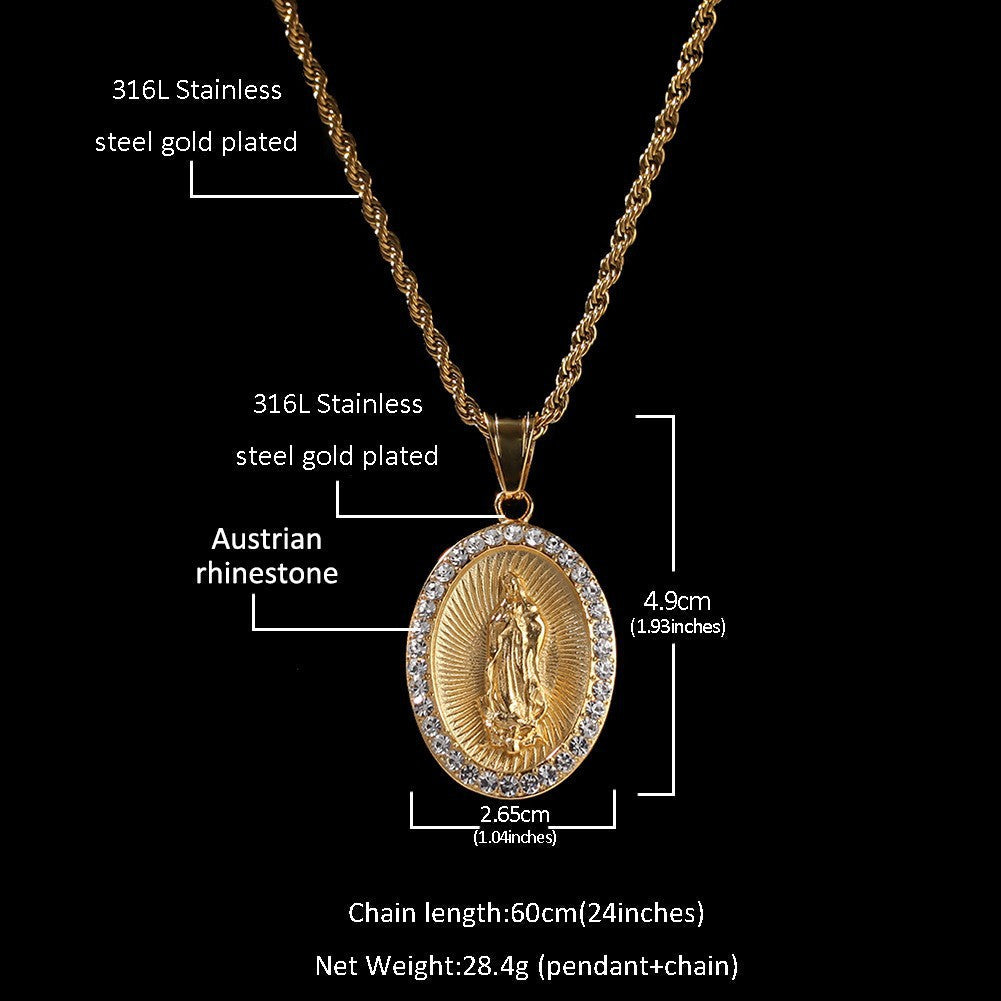 Iced Out Winged Angel Pendant Necklace – Hip-Hop Statement Chain