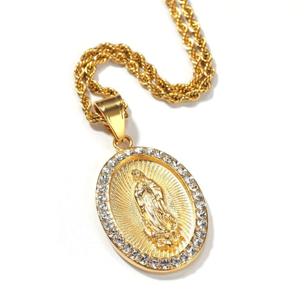 Iced Out Winged Angel Pendant Necklace – Hip-Hop Statement Chain