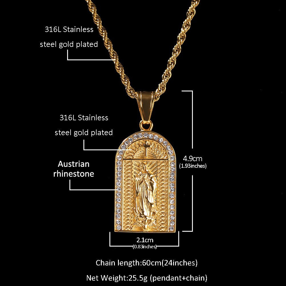 Iced Out Winged Angel Pendant Necklace – Hip-Hop Statement Chain